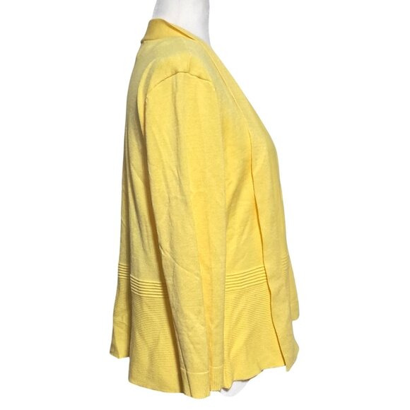 89th + Madison Cardigan Sweater Womens Size L Yellow Knit Open Front NWT - Picture 4 of 10